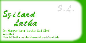 szilard latka business card